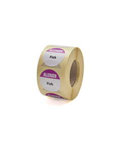 Allergen Fish Labels 25mm Permanent
