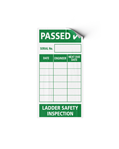 Ladder Safety Inspection Label 50x80mm
