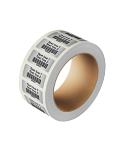 Custom Code 39 Barcode Labels Silver Polyester 40x20mm