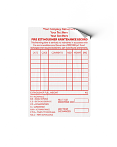 Personalised Fire Extinguisher Service Labels