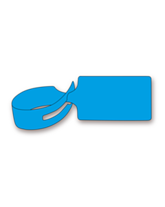 Blue Loop Through Tags 245x61mm