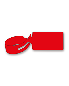 Red Loop Through Tags 245x61mm