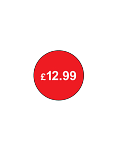 £12.99 Price Labels 20mm Permanent