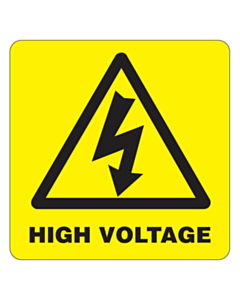 High Voltage Stickers 50x50mm