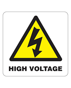 High Voltage Stickers 50x50mm