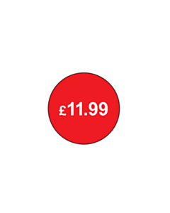 £11.99 Price Labels 20mm Permanent