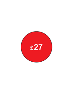 £27 Price Labels 20mm Permanent