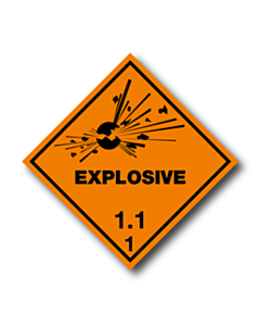 Explosive 1.1 Labels 100x100mm