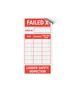 Ladder Safety Inspection Failed Label 50x80mm
