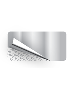 Silver Void Stickers 50x25mm