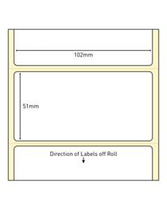 102x51mm Direct Thermal Paper Labels Permanent