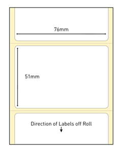 76x51mm Direct Thermal Paper Labels Permanent