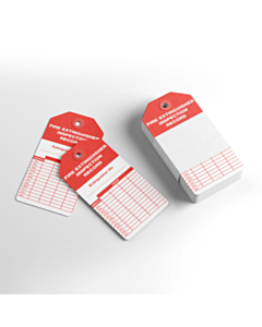 Fire Extinguisher Inspection Record Tags 134x67mm
