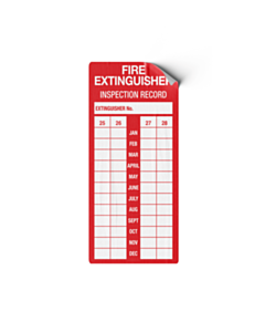 Fire Extinguisher Inspection Labels 50x100mm