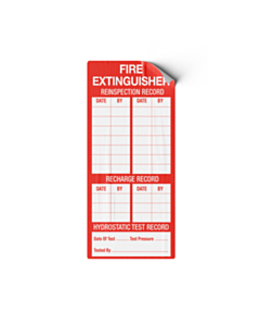 Fire Extinguisher Reinspection Labels 50x100mm