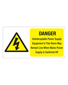Uninterruptable Power Supply Labels 100x50mm