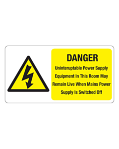 Uninterruptable Power Supply Labels 63x33mm