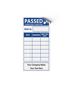 Personalised Ladder Safety Inspection Labels 50x80mm