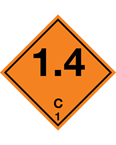 Explosive 1.4C Placard Labels 250x250mm
