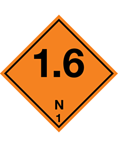 Explosive 1.6N Placard Labels 250x250mm