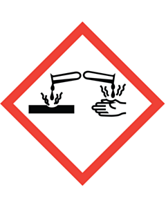 GHS & CLP Corrosive Placard Labels 250x250mm