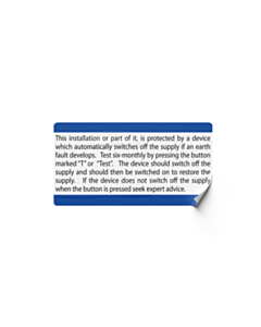 18th Edition RCD Labels 85x40mm