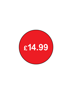 £14.99 Price Labels 20mm Permanent