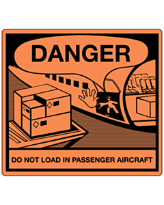 Do Not Load in Passenger Aircraft Labels 120x110mm