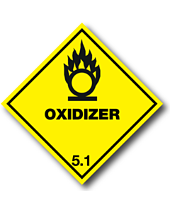 Oxidizer 5.1 Placard Labels 250x250mm