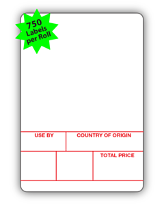 Avery Berkel Scale Labels Format 1 50x73mm (10 Rolls / 7,500 Labels)