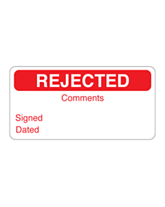 Rejected PAT Test Label 40x20mm