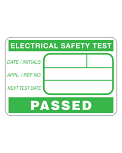 PAT Test Electrical Safety Test Labels 50x35mm