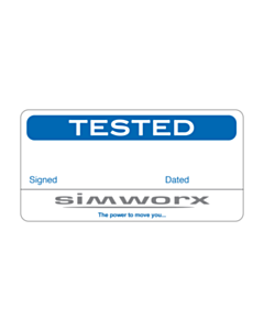Simworx Tested Label