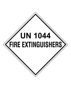 UN 1044 Fire Extinguishers Label