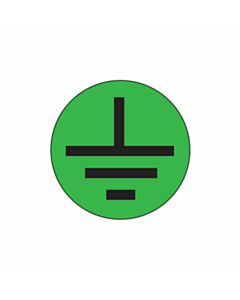 Electrical Earth Symbol Label 20mm