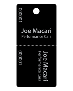 Joe Macari Cars Cloakroom Tags