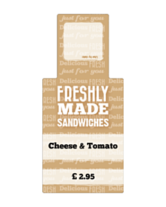 146x66mm Cheese & Tomato Sandwich Label