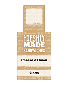 146x66mm Cheese & Onion Sandwich Label