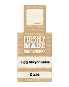 146x66mm Egg Mayonnaise Sandwich Label