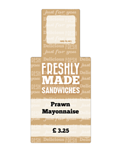 146x66mm Prawn Mayonnaise Sandwich Label