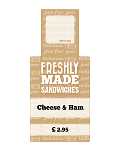 146x66mm Cheese & Ham Sandwich Label
