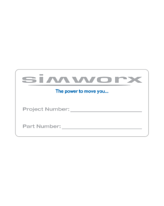 Simworx Project / Part Number Label