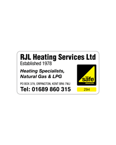 63x33mm RJL Heating Gas Safe Label