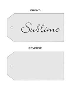 Sublime 120x60mm Swing Ticket