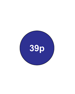20mm Diameter 39p Price Labels