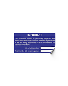 Electrical Periodic Inspection Labels 120x50mm