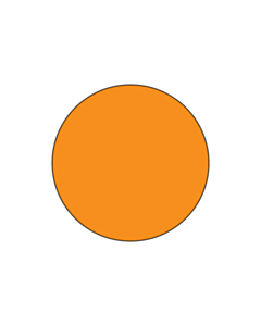 30mm Diameter Circle Orange Paper Label