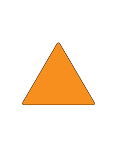 35x35x35mm Triangle Orange Paper Label
