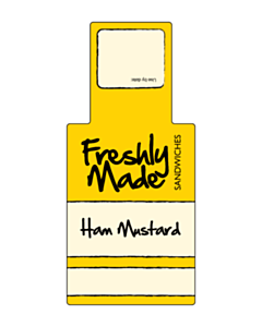 146x66mm Ham Mustard Sandwich Label