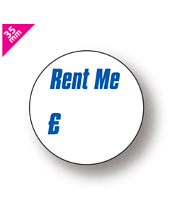35mm Diameter Rent Me Peelable Label